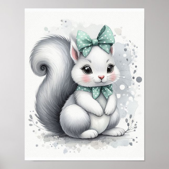 Squirrel Forest Nursery Wall Art (Front)