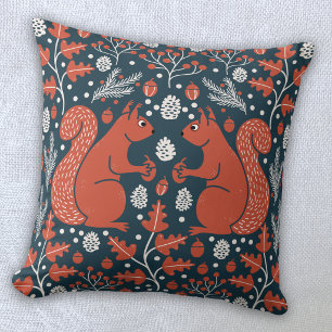 Squirrel Forest Woodland Cushion