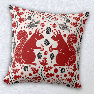 Squirrel Forest Woodland Cushion