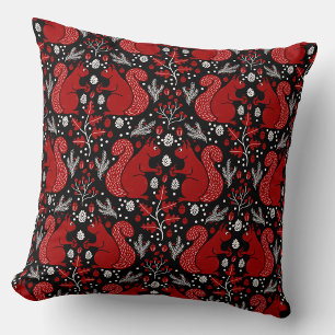 Squirrel Forest Woodland Pattern Cushion