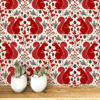 Squirrel Forest Woodland Pattern