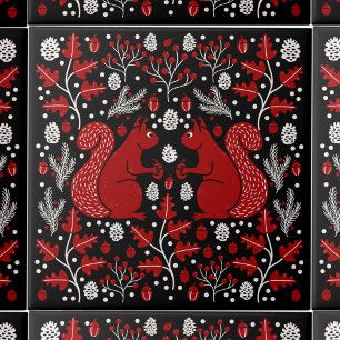 Squirrel Forest Woodland Tile