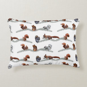 Squirrel Frenzy Pillow (choose colour)
