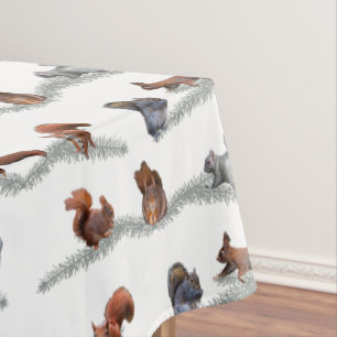 Squirrel Frenzy Tablecloth