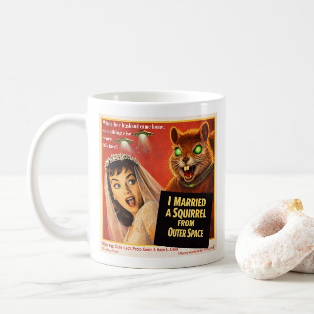 Squirrel from Outer Space Coffee Mug (With Donut)