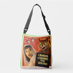 Squirrel from Outer Space Crossbody Bag