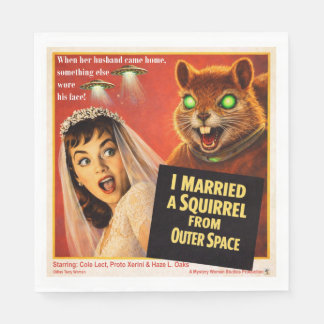 Squirrel from Outer Space Napkin