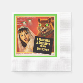 Squirrel from Outer Space Napkin