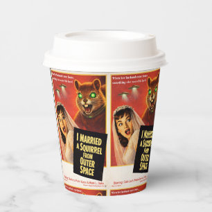Squirrel from Outer Space Paper Cups