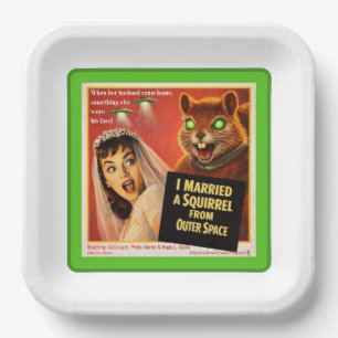 Squirrel from Outer Space Paper Plate
