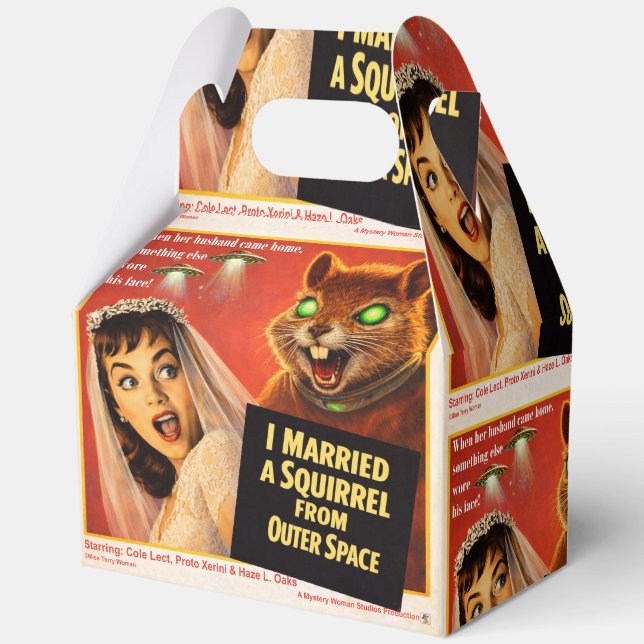 Squirrel from Outer Space Parody Favour Box (Back)