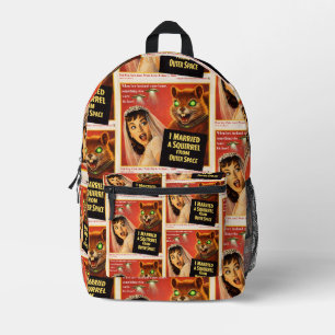 Squirrel from Outer Space Printed Backpack