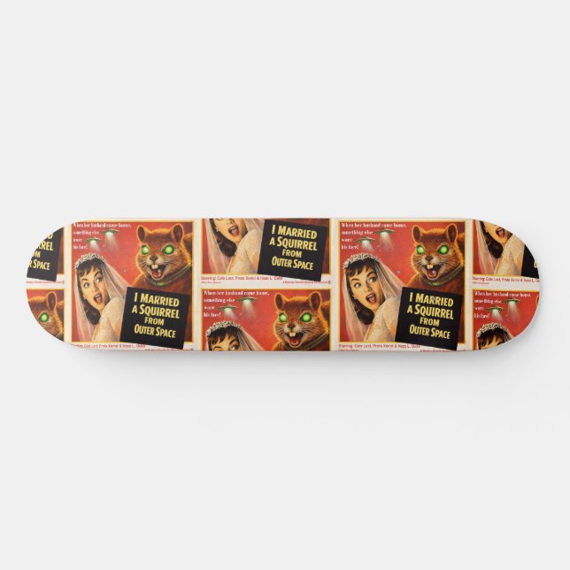 Squirrel from Outer Space Skateboard (Horz)