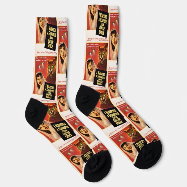 Squirrel from Outer Space Socks (Right)