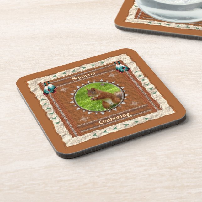 Squirrel Gathering Energy Coaster (Left Side)
