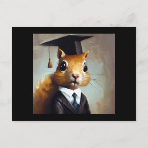 Squirrel Graduate Postcard