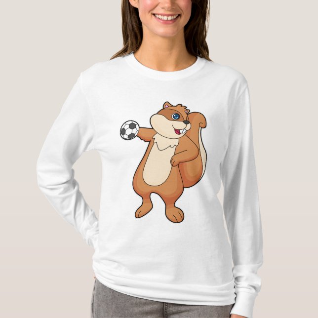 Squirrel Handball player Handball T-Shirt (Front)
