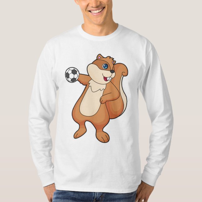 Squirrel Handball player Handball T-Shirt (Front)