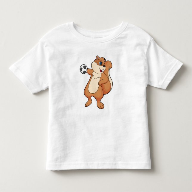 Squirrel Handball player Handball Toddler T-Shirt (Front)