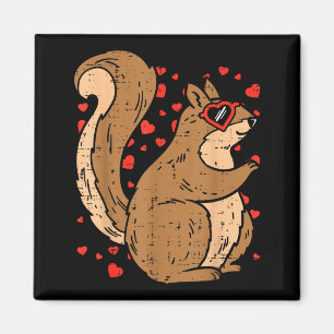 Squirrel Heart Gles Cute Valentines Day Animal Lov Magnet