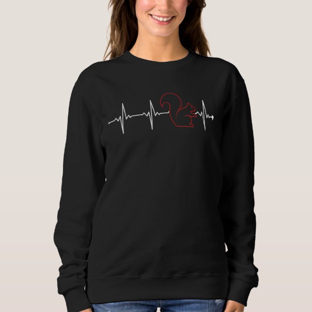 Squirrel Heartbeat Japanese Fox Eastern Grey Squir Sweatshirt (Front)