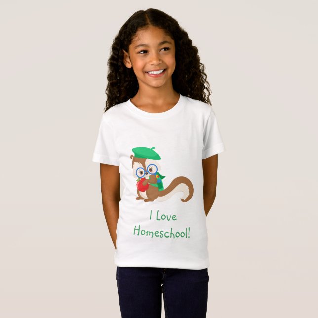 Squirrel Homeschool T-Shirt (Front Full)