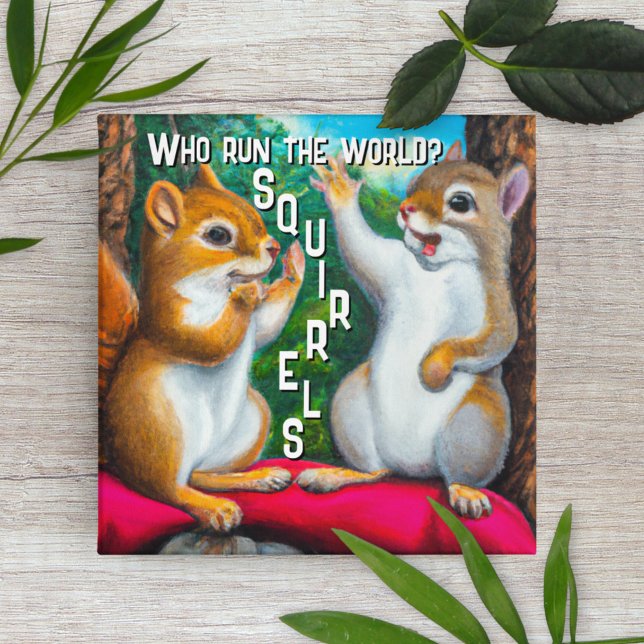 Squirrel Humour | Funny Squirrelly Art Cute Fridge Magnet (Creator Uploaded)
