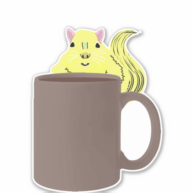 Squirrel humour sticker (Front)