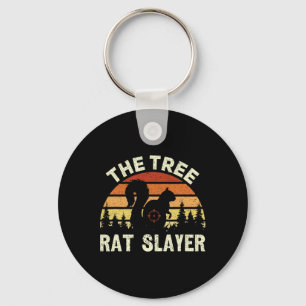 Squirrel Hunter The Tree Rat Slayer Retro Squirrel Key Ring
