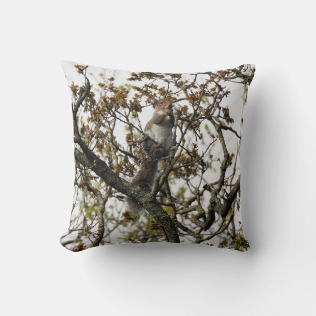 Squirrel in a Tree Cushion (Front)