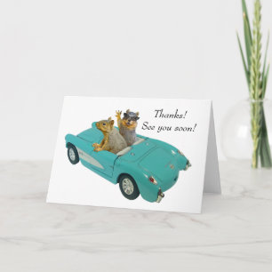 Squirrel in Car Card