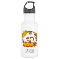 Squirrel in Floral Wreath Fall Rustic