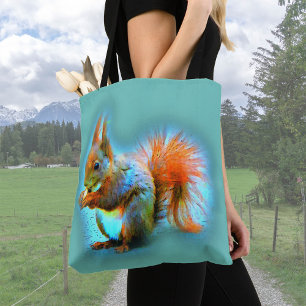 Squirrel in modern style - cool tote bag
