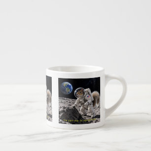 Squirrel in Space Espresso Cup
