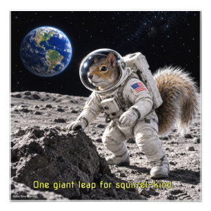 Squirrel in Space Photo Print