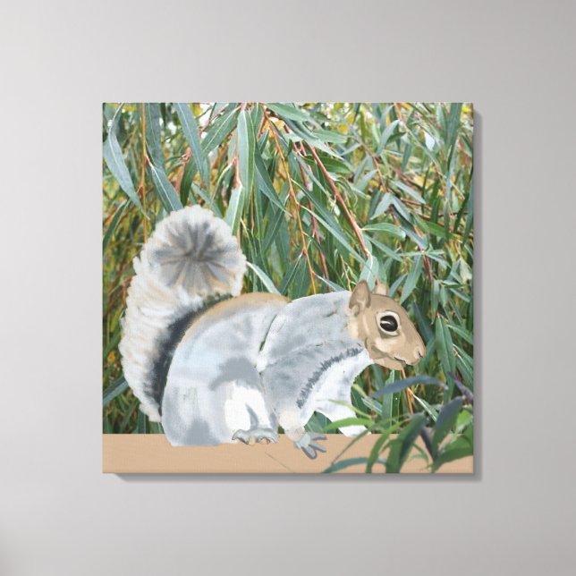 Squirrel in the Countryside Canvas Print (Front)