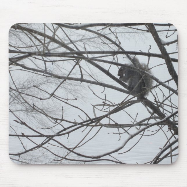 Squirrel in the Snow Mousepad (Front)