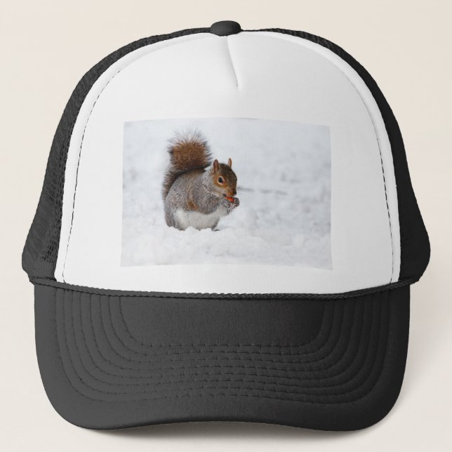Squirrel in the Winter Trucker Hat (Front)