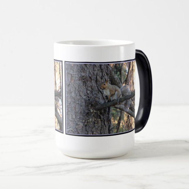 Squirrel in Tree Magic Morphing Mug (Front Right)