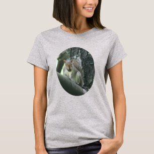 Squirrel In Tree Painting Animal Art T-Shirt