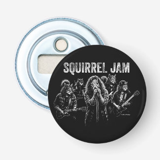 Squirrel Jam - Funny Vintage Rock Band Parody Desi Bottle Opener