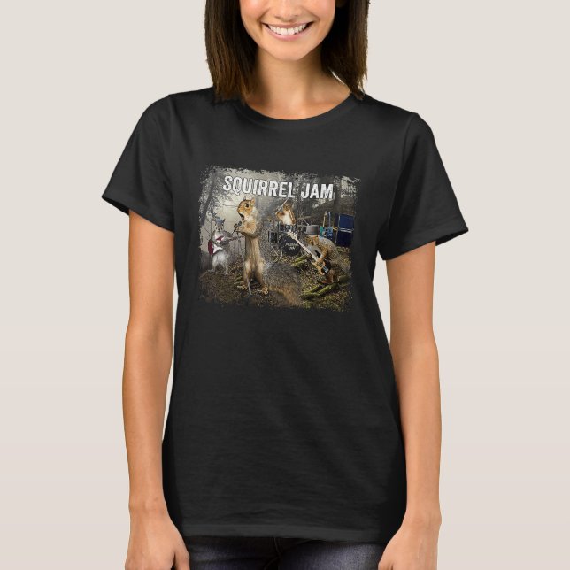 Squirrel Jam   squirrel rock group T-Shirt (Front)