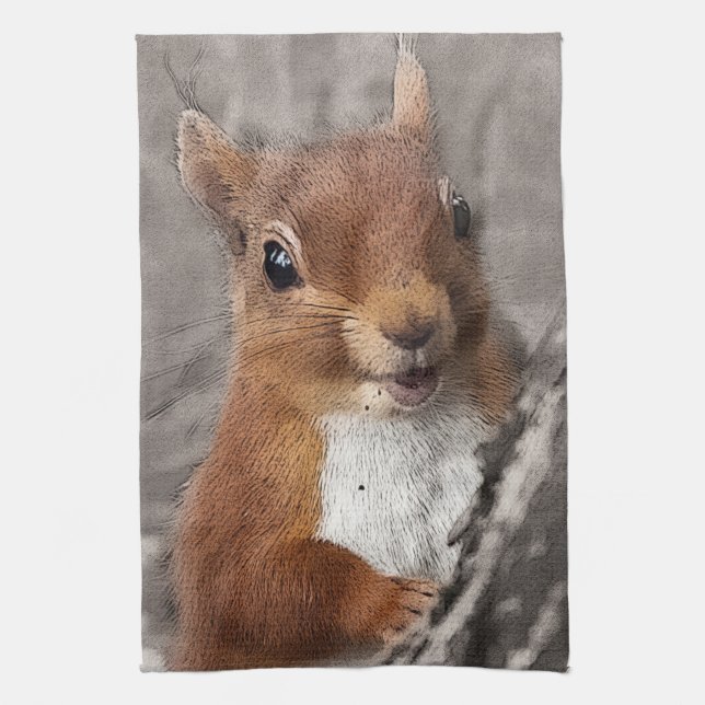 Squirrel Kitchen towel (Vertical)