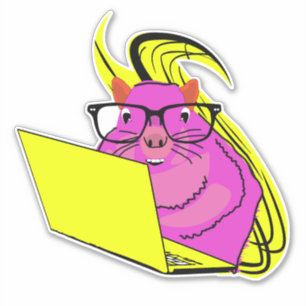 Squirrel laptop sticker