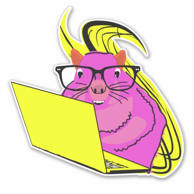 Squirrel laptop sticker (Front)