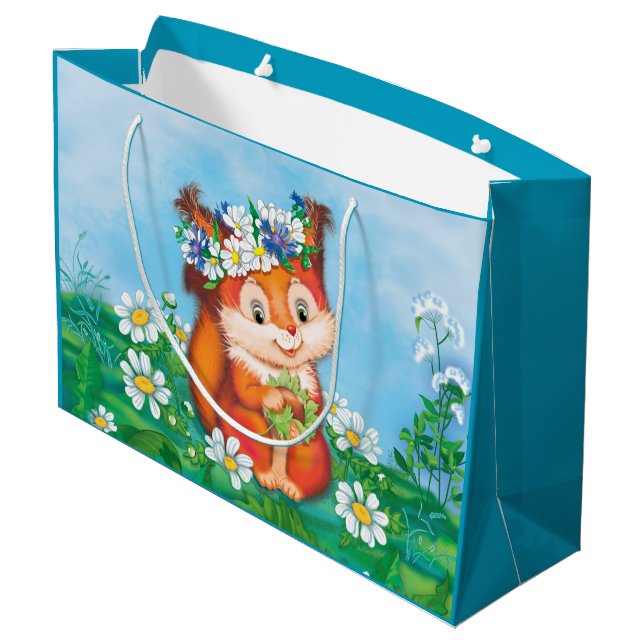 Squirrel Large Gift Bag (Back Angled)