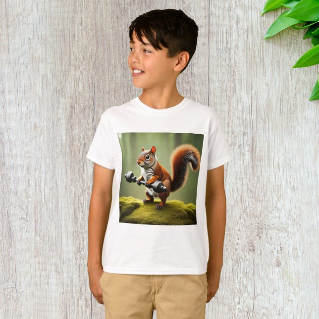 Squirrel Lifting Weights T-Shirt (Creator Uploaded)