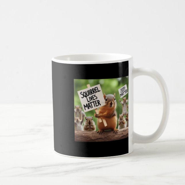Squirrel Lives Sticker  Coffee Mug (Right)