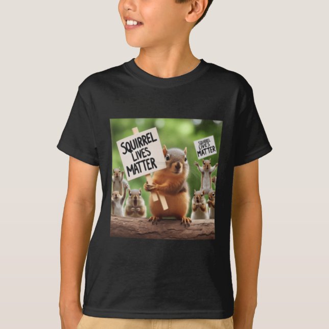 Squirrel Lives Sticker  T-Shirt (Front)