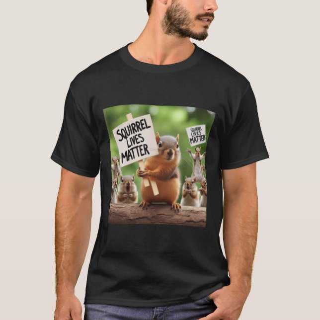 Squirrel Lives Sticker  T-Shirt (Front)